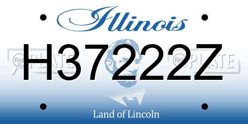 H37222Z Illinois License Plate
