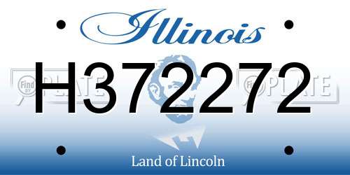 H372272 Illinois License Plate