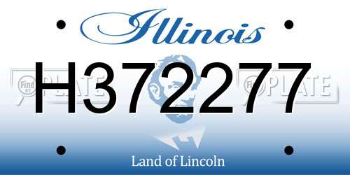 H372277 Illinois License Plate