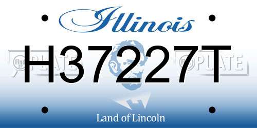 H37227T Illinois License Plate
