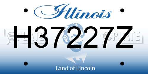 H37227Z Illinois License Plate