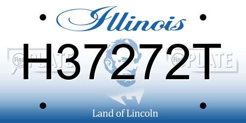 H37272T Illinois License Plate