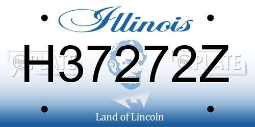 H37272Z Illinois License Plate