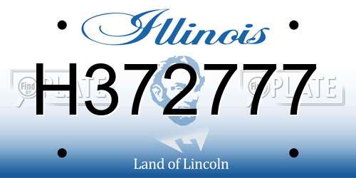 H372777 Illinois License Plate