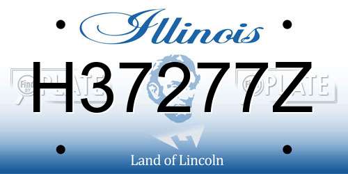 H37277Z Illinois License Plate