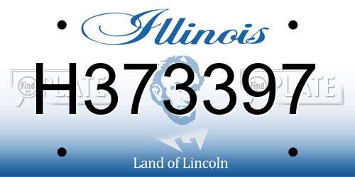 H373397 Illinois License Plate