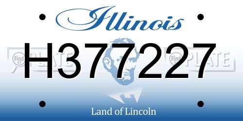 H377227 Illinois License Plate