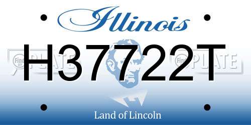 H37722T Illinois License Plate