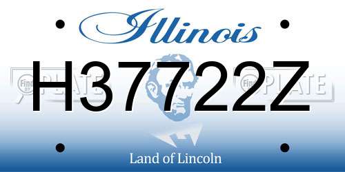 H37722Z Illinois License Plate