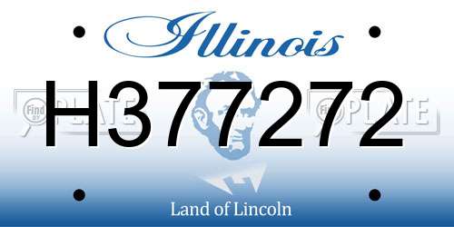 H377272 Illinois License Plate