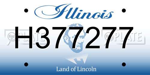 H377277 Illinois License Plate