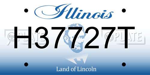 H37727T Illinois License Plate