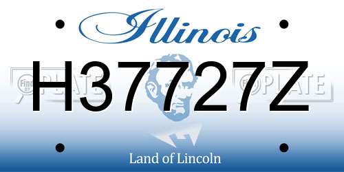 H37727Z Illinois License Plate