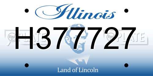 H377727 Illinois License Plate