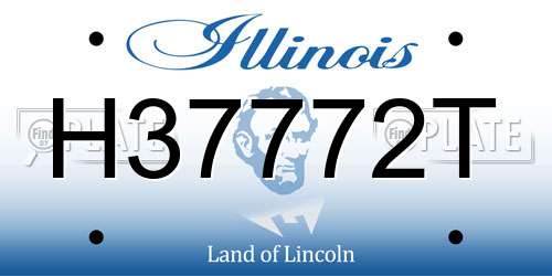 H37772T Illinois License Plate