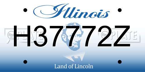 H37772Z Illinois License Plate