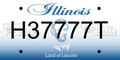 H37777T Illinois License Plate