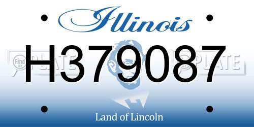 H379087 Illinois License Plate