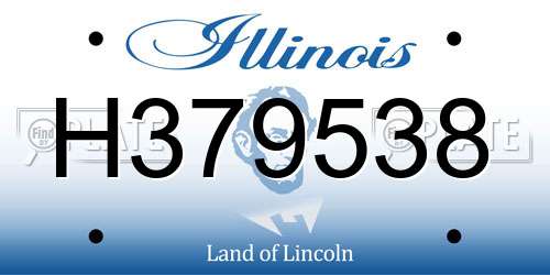 H379538 Illinois License Plate