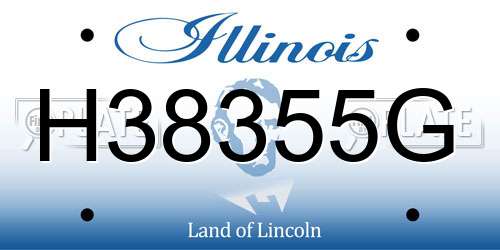 H38355G Illinois License Plate