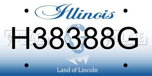 H38388G Illinois License Plate