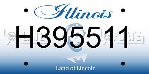 H395511 Illinois License Plate