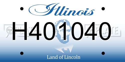 H401040 Illinois License Plate