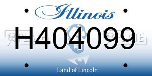 H404099 Illinois License Plate
