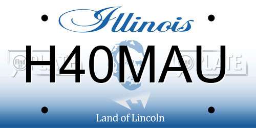H40MAU Illinois License Plate