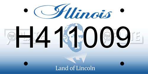 H411009 Illinois License Plate