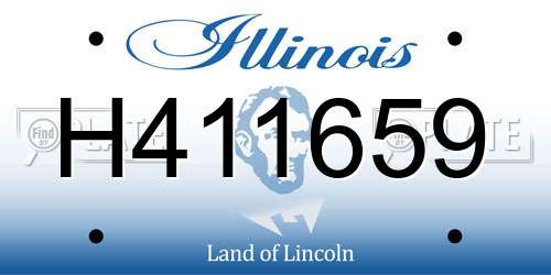 H411659 Illinois License Plate