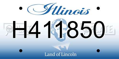 H411850 Illinois License Plate