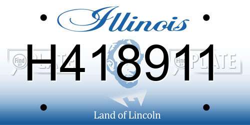 H418911 Illinois License Plate