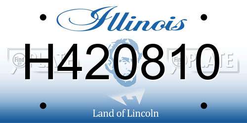 H420810 Illinois License Plate