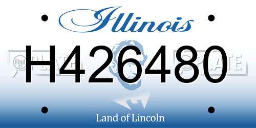H426480 Illinois License Plate