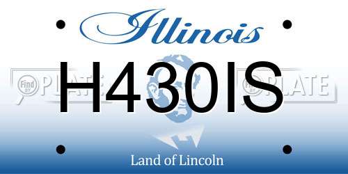 H430IS Illinois License Plate