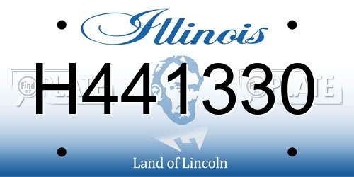 H441330 Illinois License Plate