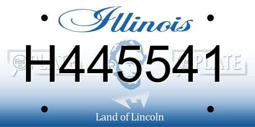 H445541 Illinois License Plate