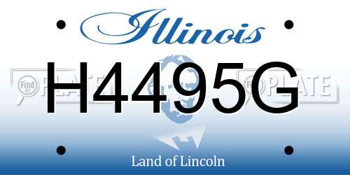 H4495G Illinois License Plate