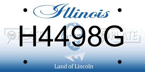 H4498G Illinois License Plate