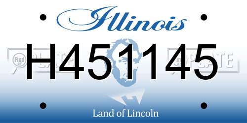 H451145 Illinois License Plate