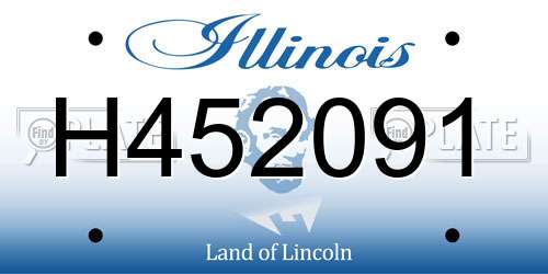 H452091 Illinois License Plate
