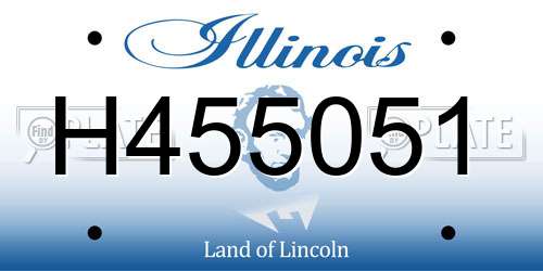 H455051 Illinois License Plate
