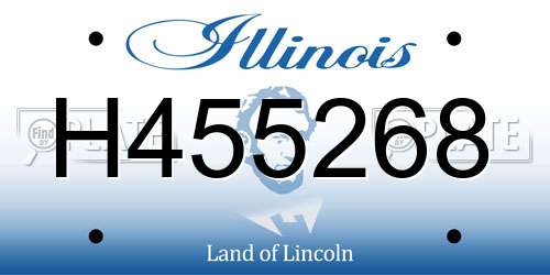 H455268 Illinois License Plate