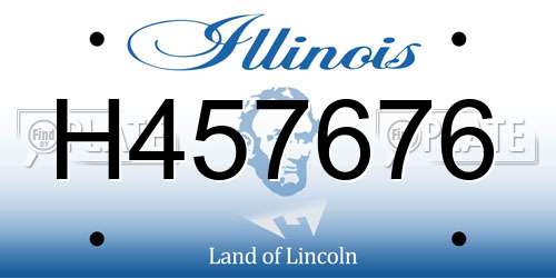 H457676 Illinois License Plate
