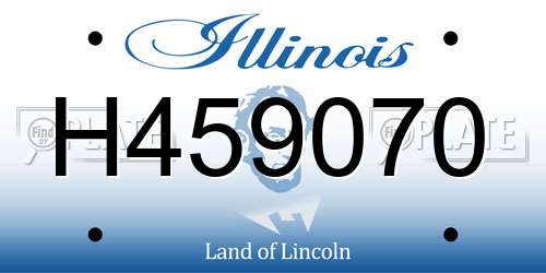 H459070 Illinois License Plate