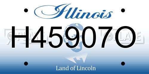 H45907O Illinois License Plate