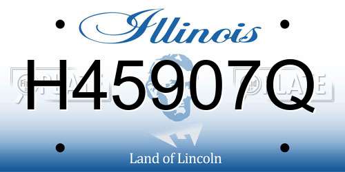 H45907Q Illinois License Plate