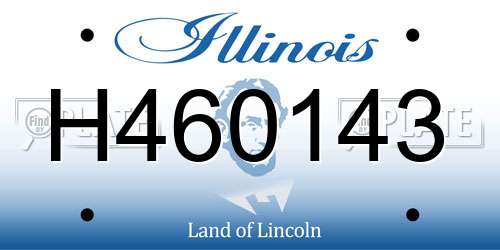H460143 Illinois License Plate