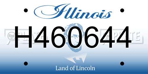 H460644 Illinois License Plate